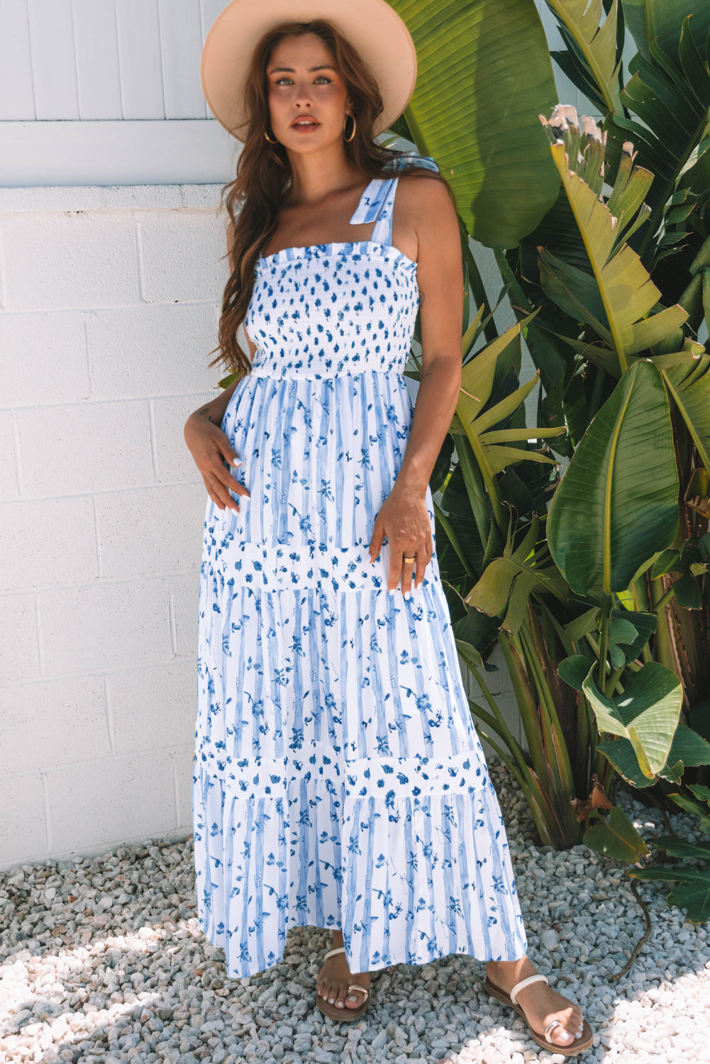 Lily Floral Smocked Tiered Maxi Dress